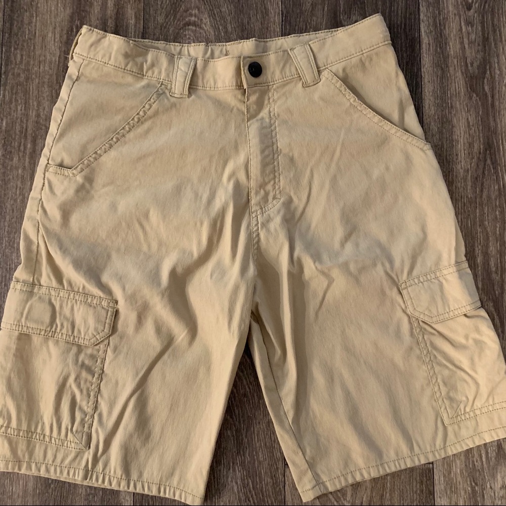 Boys Flat Front Khaki Shorts Size 18
